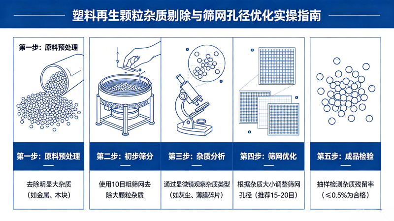 塑料再生颗粒杂质剔除不干净？筛网孔径优化实操指南
